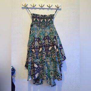 Maria Cher Elegant Floral Print Midi Skirt